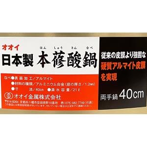 オオイ金属 本蓚酸 両手鍋 40cm ほんしゅうさんなべ 大鍋 業務用 日本