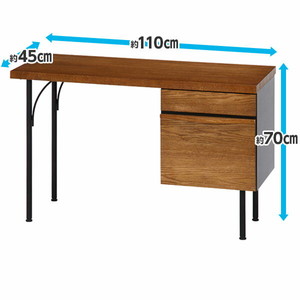 直送 日時指定不可 不二貿易 デスク レアル ブラウン JC-9002 机