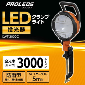 直送 日時指定不可 アイリスオーヤマ LEDクランプライト3000lm 投光器